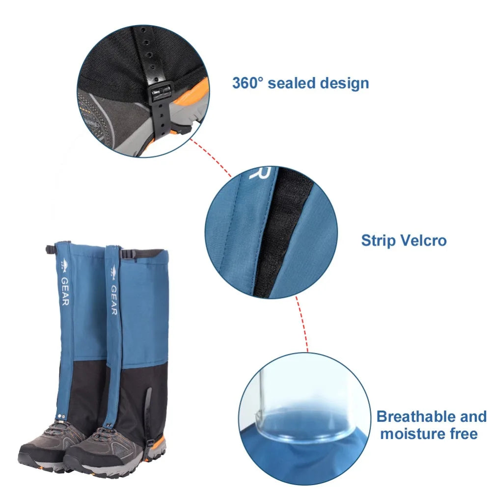 Outdoor Travel Leg Warmers Hiking Leg Gaiter Waterproof Legging Shoes Hunt Climbing Camping Winter Tourist Snow Foot Cover