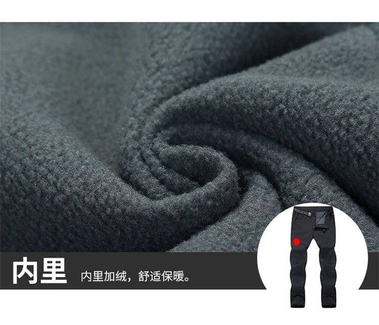 Winter Thicken Fleece Thremal Hiking Pants Men Softshell Trousers Kids Boy Outdoor Waterproof Trekking Skiing Clothing Customize