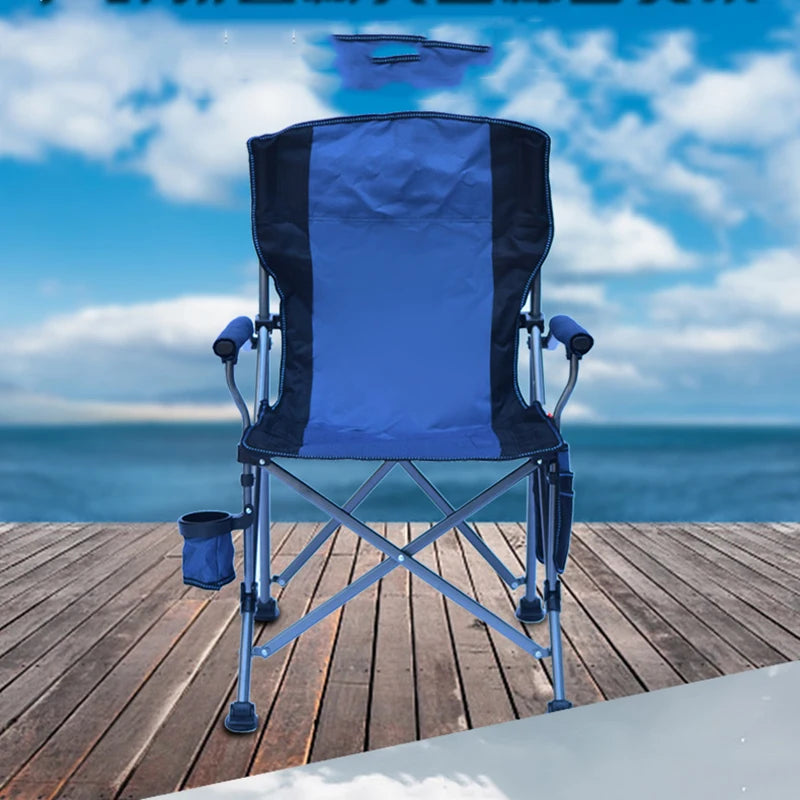 Outdoor Folding Tables and Chairs Camping Chairs Sturdy Folding Lawn Portable Belt Chairs Barbecue Self-driving Equipment