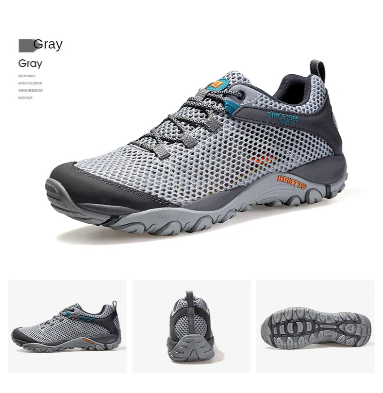 HUMTTO Summer Hiking Sneakers Shoes for Men 2021 Breathable Outdoor Trekking Sport Mens Water Shoes Climbing Walking Man Shoes