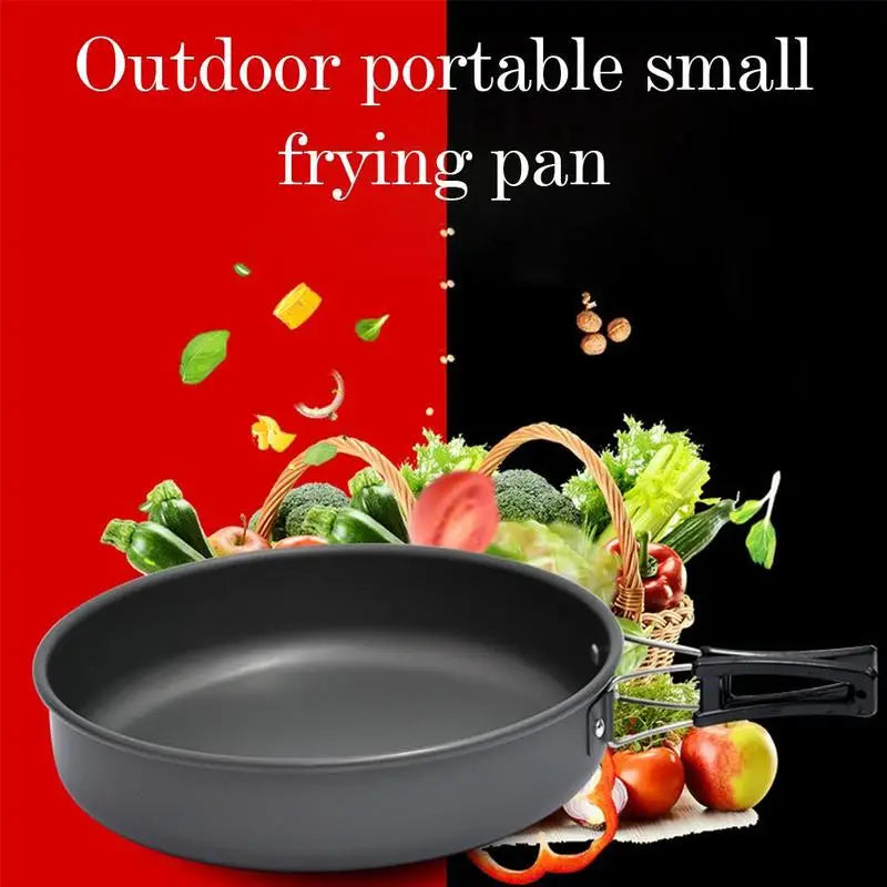 2023 New Non-stick Travel Aluminum Alloy Portable Outdoor Utensil Cooking Pan Hiking Kitchen Frying Cookware Camping Picnic X2M6