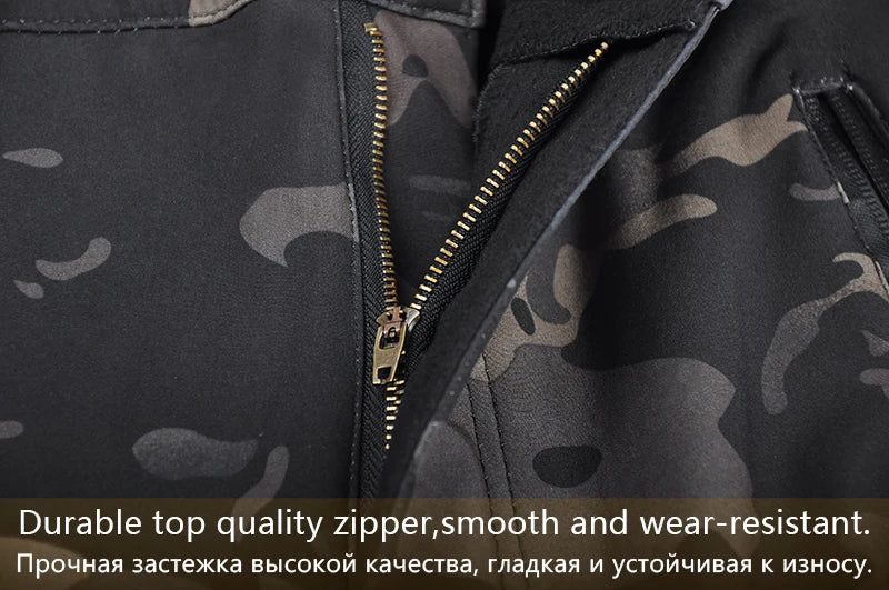 Tactical Jackets Soft Shell Hunting Jackets Waterproof Camo Uniforme Winter Clothes Safari Windbreaker Men Clothing Cargo Pants