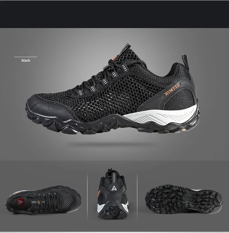 Humtto Outdoor Walking Sneakers for Men Leather Hiking Shoes Climbing Sport Women Men's Shoes Trekking Hunting Female Mens Shoes