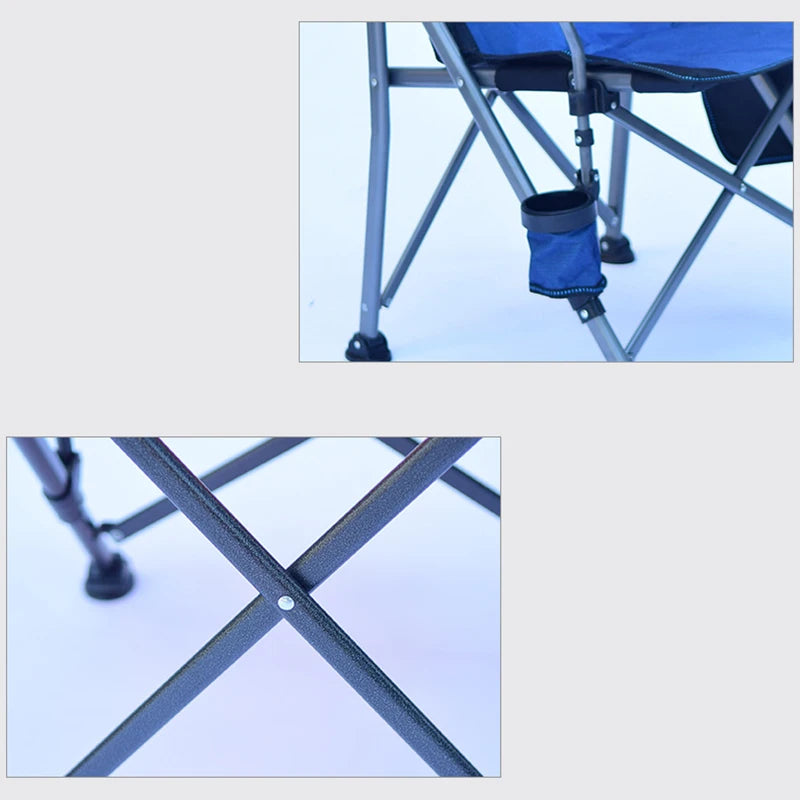 Outdoor Folding Tables and Chairs Camping Chairs Sturdy Folding Lawn Portable Belt Chairs Barbecue Self-driving Equipment