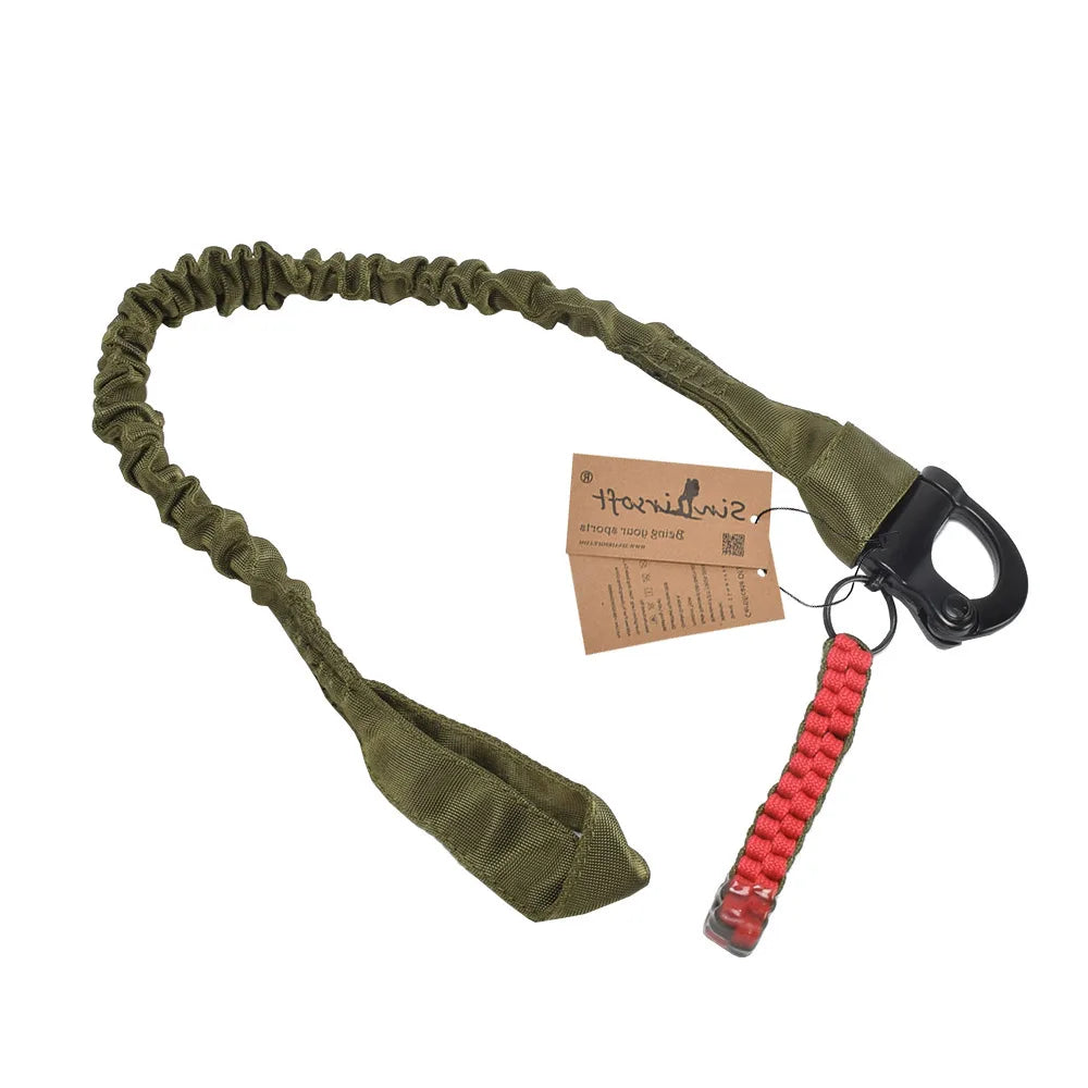 SINAIRSOFT Outdoor Tactical 55cm Adjustable Safety Rope Sling Multifunction Strap Nylon Belt Hunting Survival Kit Rescue Sling