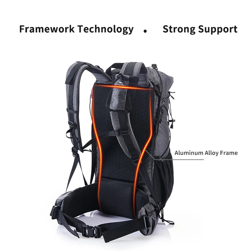 Naturehike Outdoor Large Capacity Travel Hiking Camping Backpack 60 + 5L Lightweight Rock Series Hiking Backpack