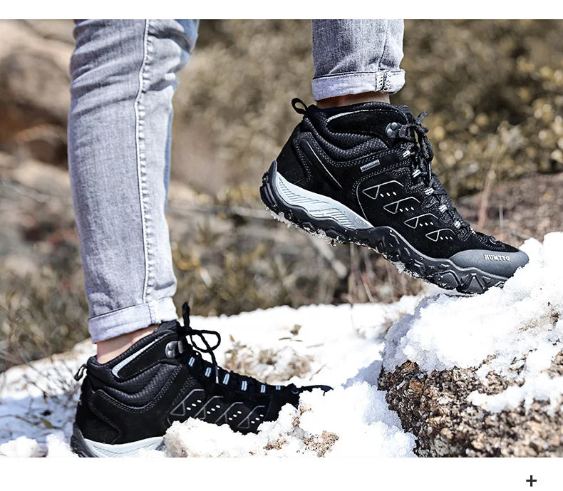 HUMTTO Waterproof Hiking Shoes Men's Outdoor Sneakers for Men 2021 Leather Women Winter Woman Climbing Trekking Sport Man Boots