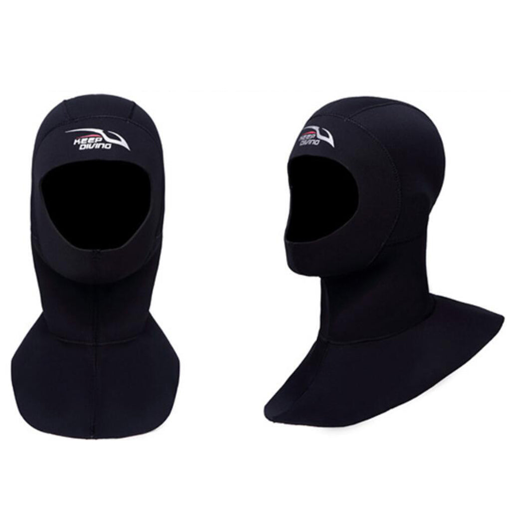 3mm Neoprene Thermal Diving Wetsuit Hood w/ Shoulder Snorkeling Equipment Hat Cap Adults Surfing Hat Canoeing Balaclavas Beanie