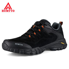 HUMTTO Outdoor Trekking Tourism Sneakers Waterproof Hiking Shoes for Men Women Breathable Non-slip Leather Climbing Boots Mens