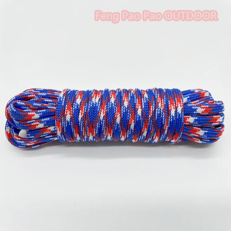 5 Meters Dia.4mm 7 Stand Cores Parachute Cord Lanyard Outdoor Camping Rope Climbing Hiking Survival Equipment Tent Accessories