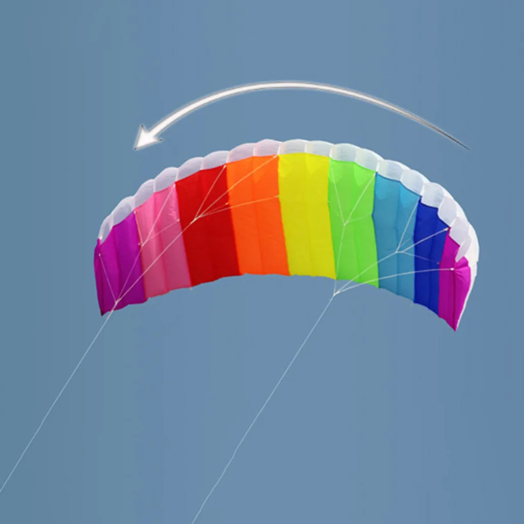 1.4m/2m/2.7m Dual Line Stunt Parafoil Parachute Surfing Kite Paragliding Kite Educational Toys Older Kid Children Kite Wing