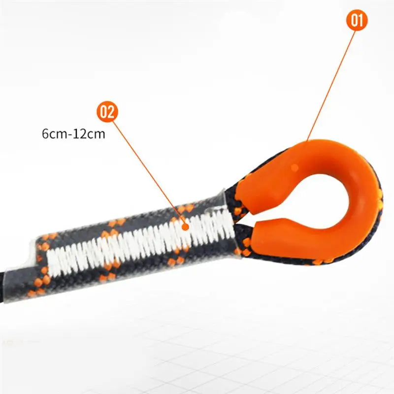 1Pcs 8mm Thickness Tree Rock Climbing Safety Sling Cord Rappelling Rope Equipment for Outdoor Sport (Black and Orange, 5 Meter)