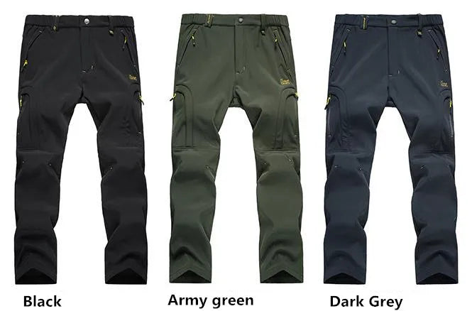 2022 Men's Winter Outdoor Pants Casual Trekking Hiking Windproof Trousers Warm Plus Size Camping Climb Run Male Mens Clothing