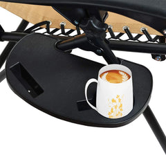 Chair Cup Holder Snack Tray for Leisure Chair Sun Lounger Camping Chair Side Clip Table with Mobile Phone Slot