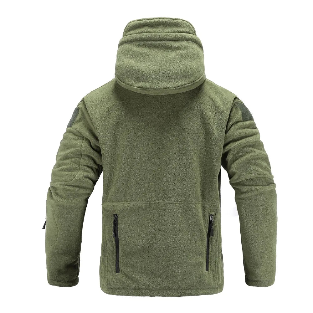 Tactical Fleece Jacket Military Uniform Soft Shell Casual Hooded Jacket Men Thermal Army Clothing