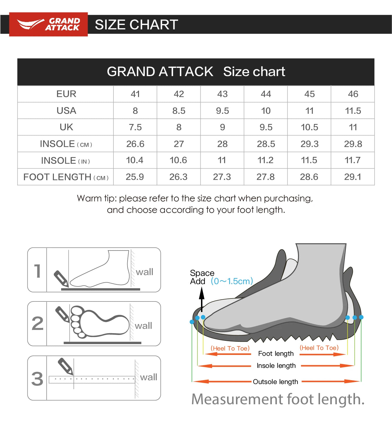 Grand Attack Men's Shoes Trail Running Sneakers Outdoor Walking Hiking Trekking Backpacking Non-slip Water Resistant Trainers