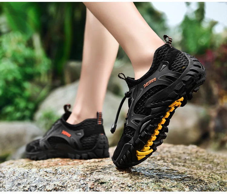 JACKSHIBO Breathable Water Shoes For Men Climbing Hiking Upstream Shoes Men Outdoor Beach Swimming Shoes Barefoot Sneakers