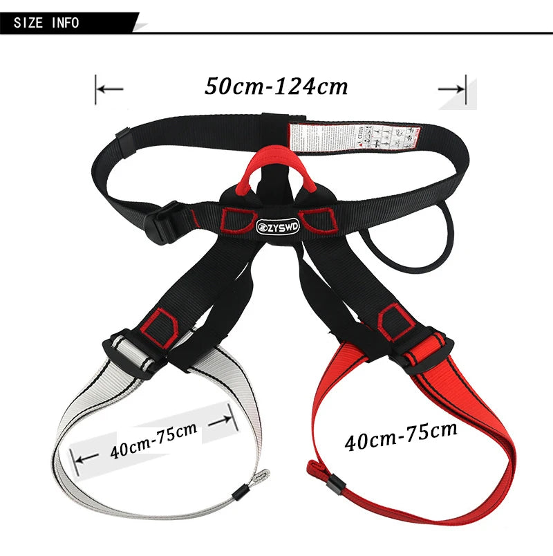 Outdoor Climbing Harness Bust Seat Belt Professional Rock Climbing Mountaineering Belt Safety Harness Rappelling Equipment