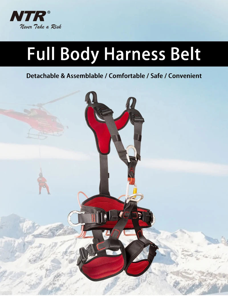 Construction Safety Full Body Harness Belt Fall Protection Outdoor Rock Climbing Harness Professional Assemable Gear