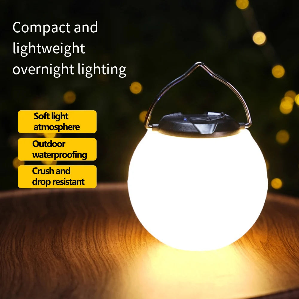 Rechargeable camping light flashlight camping Lantern -3000K warm white light waterproof Led Flashlight camping/hiking Supplies