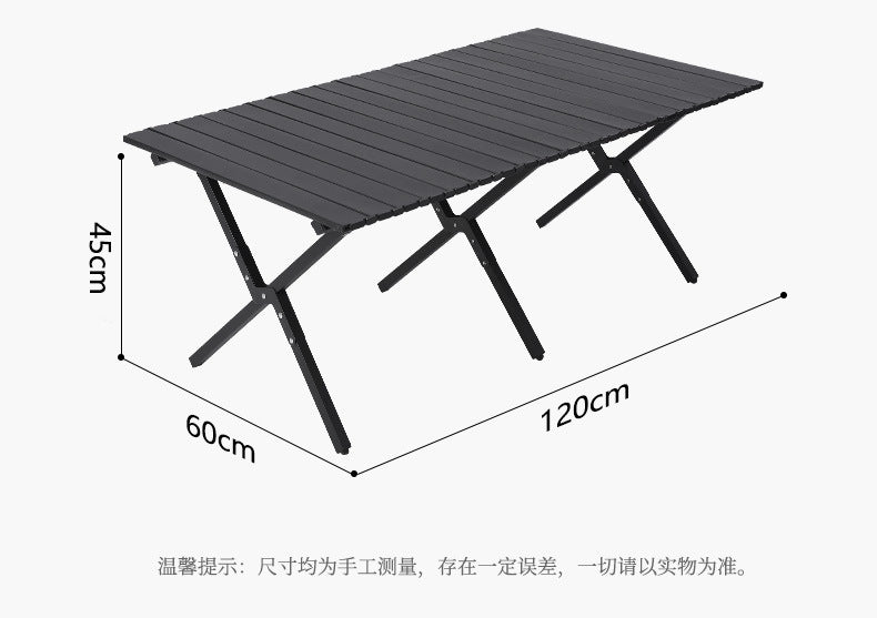 Outdoor folding table, Chicken rolls table, portable camping table and chair set, vehicle mounted camping equipment