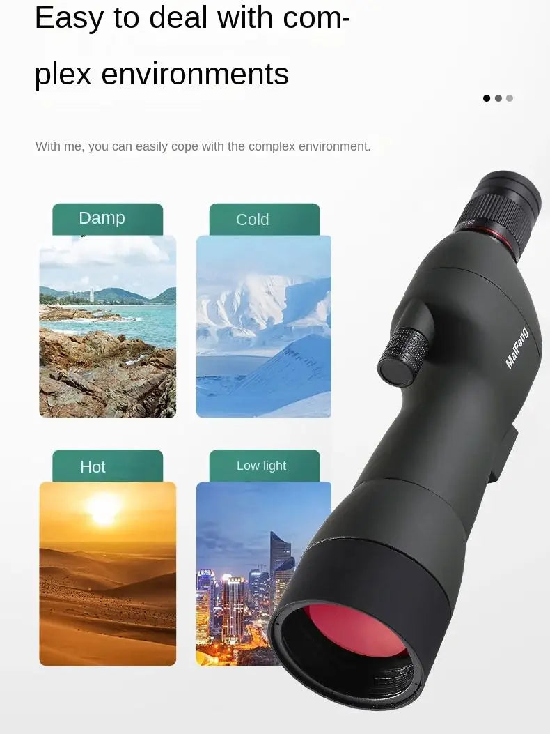 Telescopes Maifeng 20-60x70 Monocular ED Waterproof Straight Dual Focuing Spotting Scope for Bird Watching With Tripod BAK4