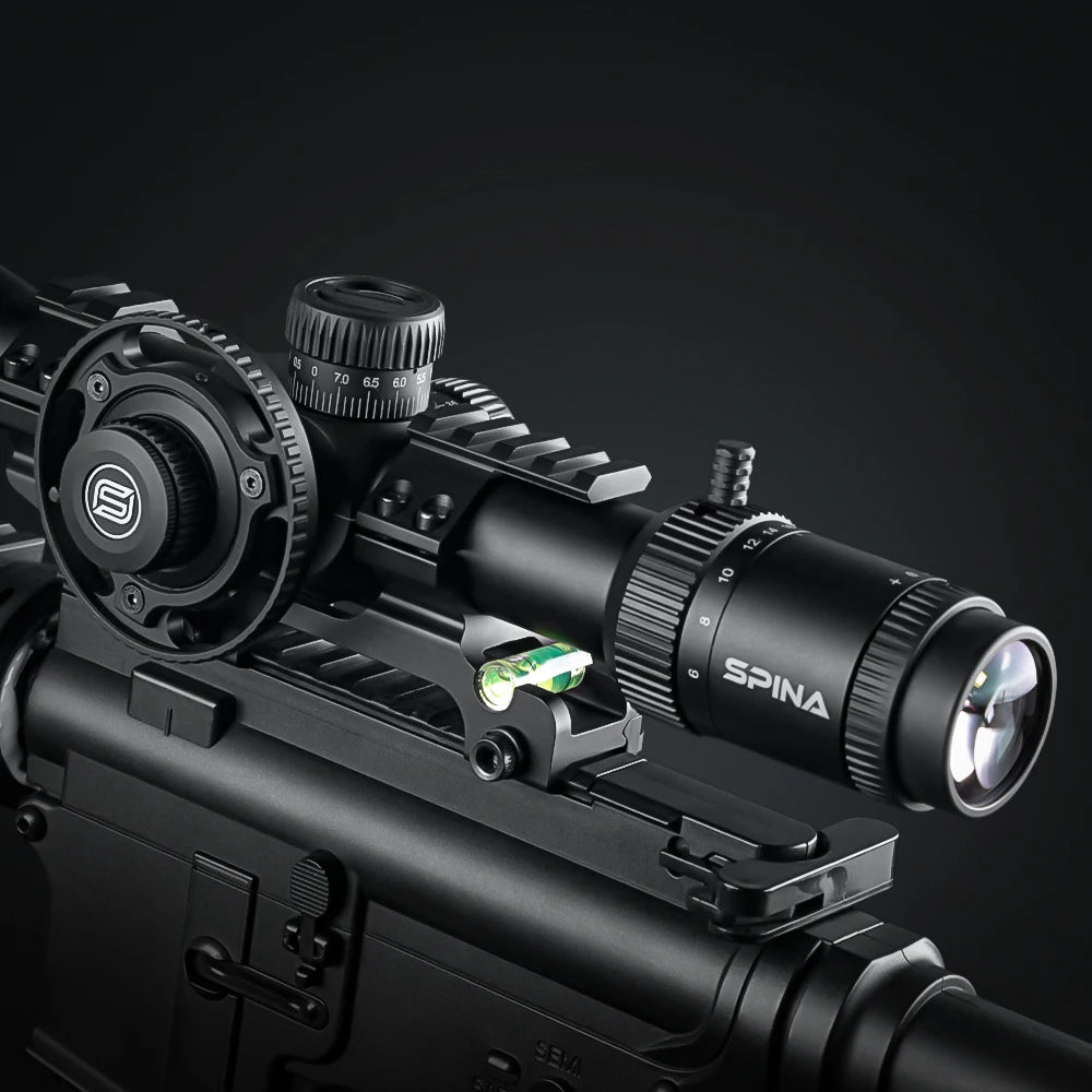 SPINA Optics 6-24x50 FFP/SFP Spotting Scope Rifle Hunting Illuminated Hunting Turrets Lock Reset Optical Sights Outdoor Hunting