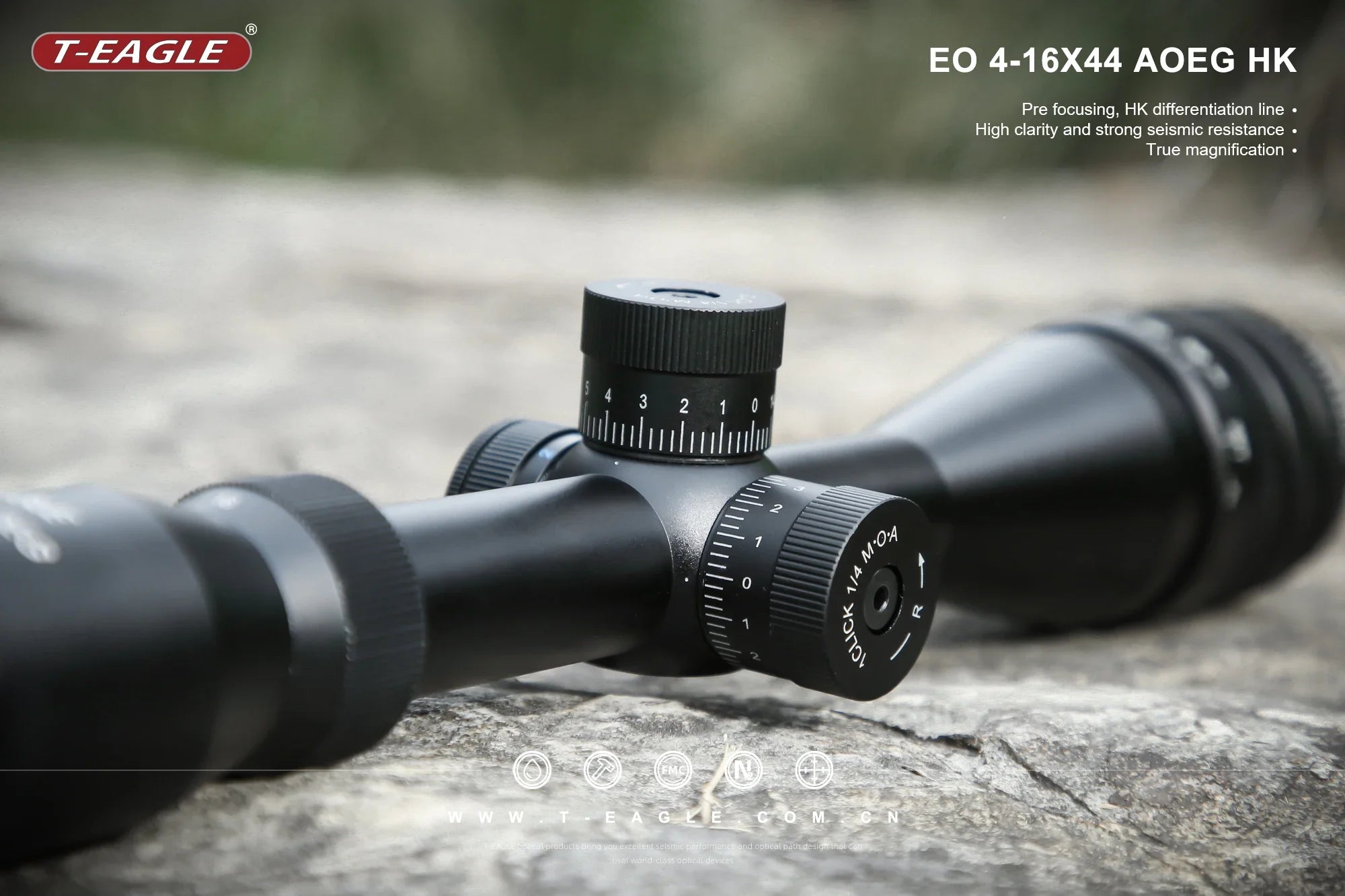 EO 4-16x44 AOEG Rifle Scopes Sniper Air Gun Sight for Hunting Airsoft Optical Telescopic Spotting PCP Riflescopes