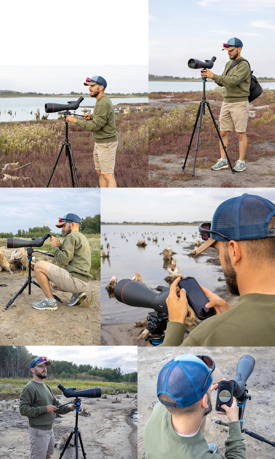 SVBONY Telescope SV406/SV406P ED Spotting Scope 20-60x80/25-75X100/16-48X65 Dual Focus IPX7 Waterproof for BirdWatching Archery