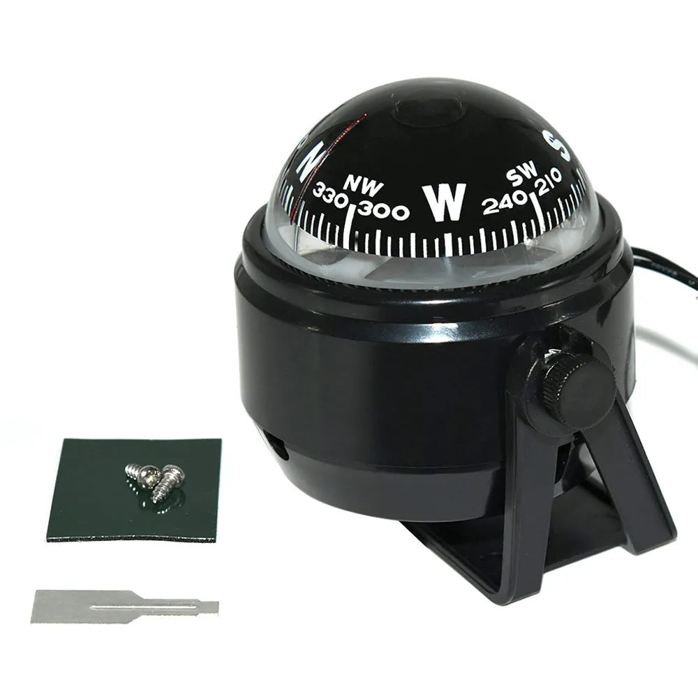 HD Sea Marine Pivoting Compass Electronic Navigation Compass Camping Gear LED Light Compass Guide Ball for Boat Vehicle Car