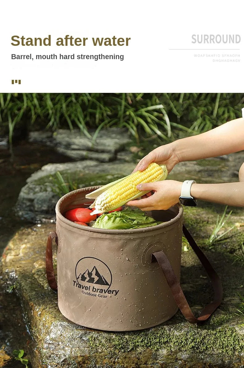 Durable Multi-functional Portable Waterproof Collapsible Sink Bucket Travel Basin Camping Hiking Tools Storage Bucket 10L/20L