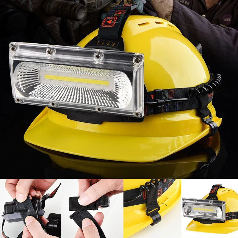 High Light COB Headlamp Usb Rechargeable Torch Outdoor Waterproof 18650 Head Flashlight Camping Fishing Lantern Head Front Light