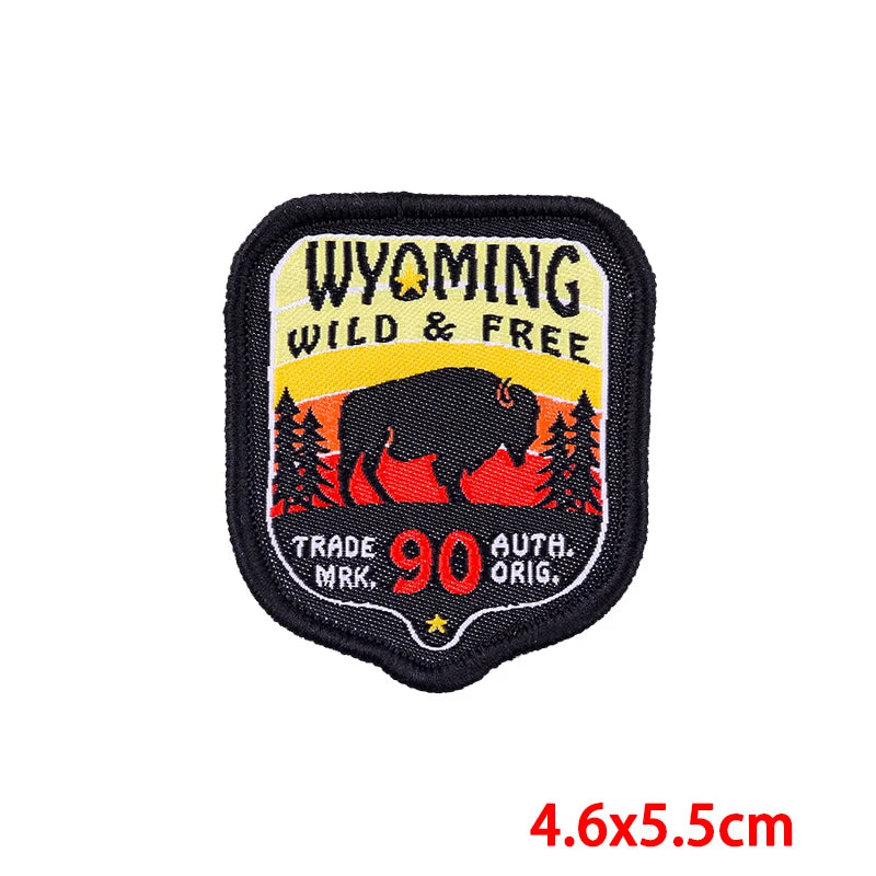 Outdoor Travel Patch Mountain Patches On Clothes Sew On Patches For Clothing Applique On Fabric Nature Adventure Badges Stickers