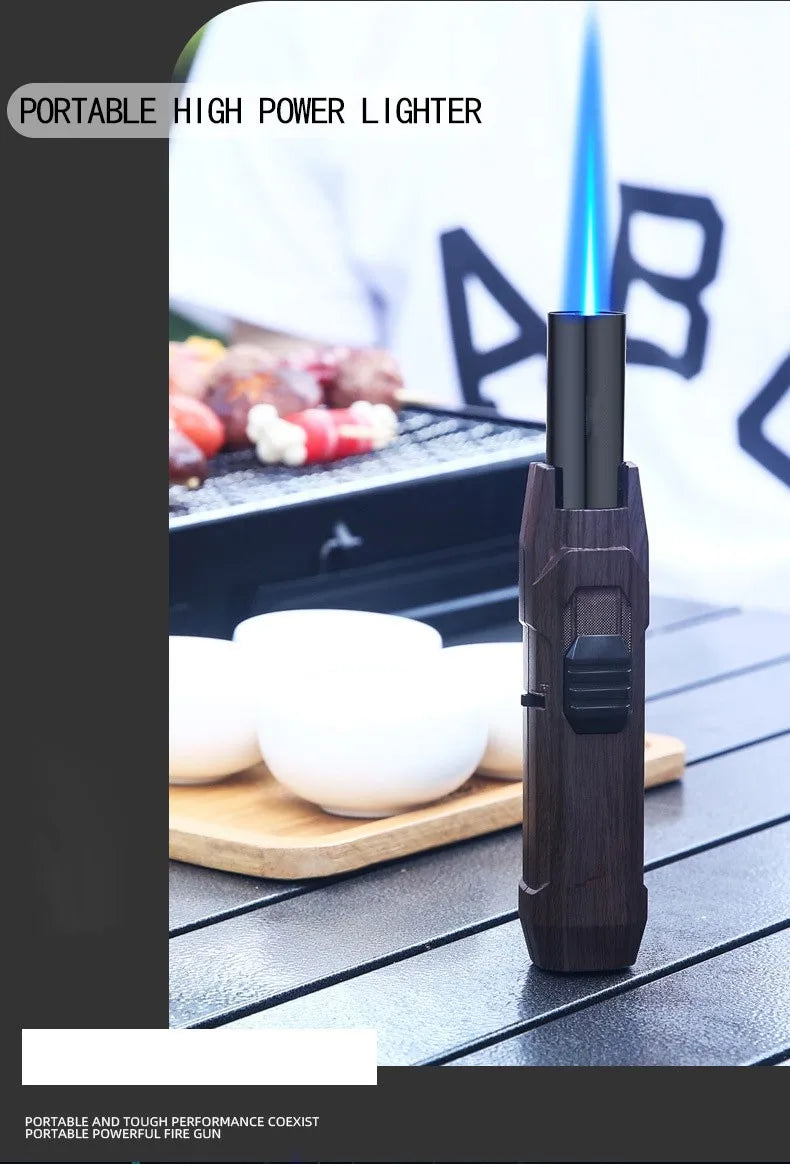 Kitchen BBQ Cigar Big Jet Flame Fire Torch Outdoor Powerful Flame  Camping Gun Lighter Mans Tools Without Butane Gas