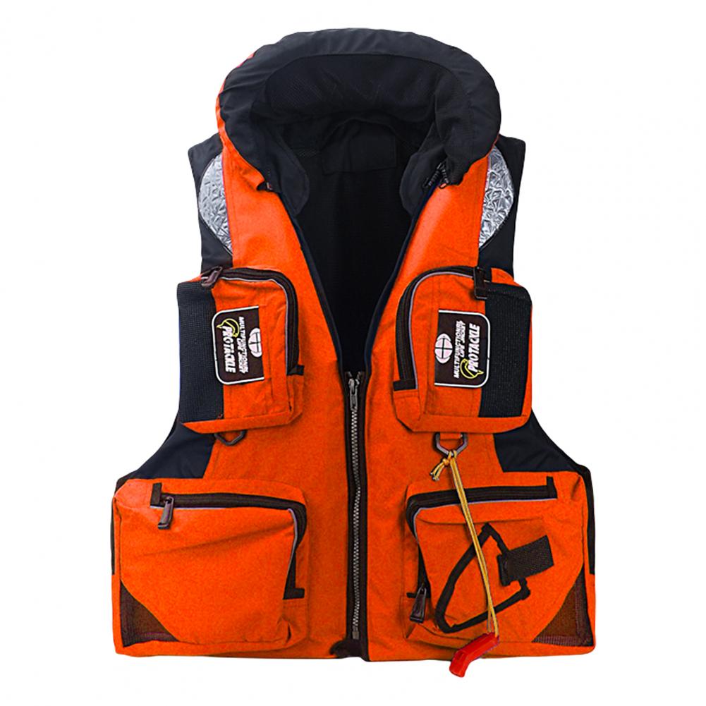 Professional Fishing Life Vest Multi-pocket Detachable Large Buoyancy Assist Comfortable Adults Sea Fishing Safety Life Jacket