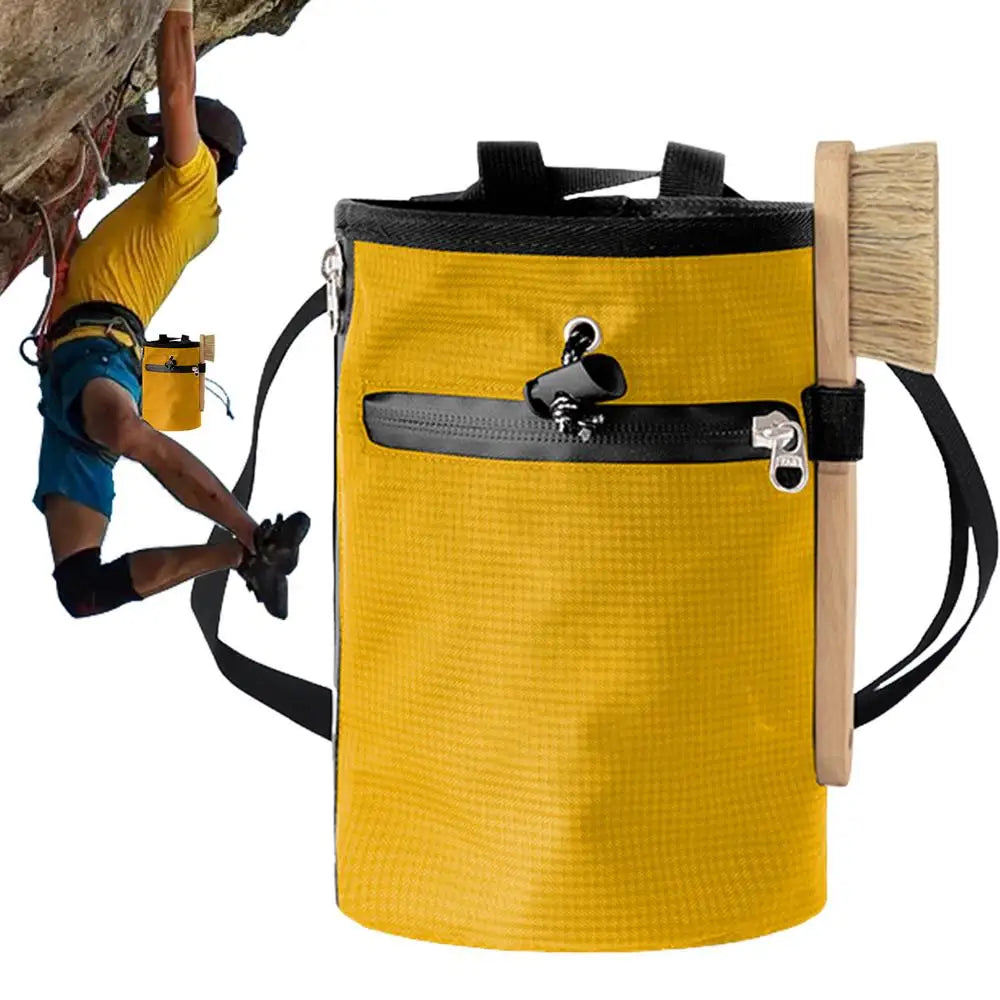 Chalk Bag For Rock Climbing Zippered Pockets Storage Bag Pouch Pet Training Snack Bag Mountaineering Gear Rock Climbing