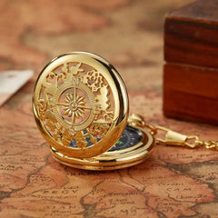 Retro Outdoor Hiking Navigation Compass Vintage Bronze Pocket Compass Kid Gift Retro Pocket Watch Compass Outdoor Tool