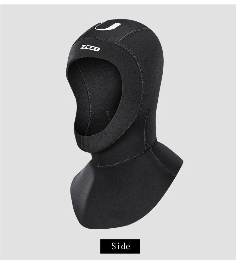 3/5mm Neoprene Scuba Diving Hood With Shoulder Snorkeling Equipment Hat Cap Winter Swim Warm Wetsuit Diving Helmet Unisex