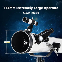 76700 Professional Astronomical Telescope 875x Kids Adults Reflector Spotting Scope Monocular 114mm Camping Equipment Kids Gifts