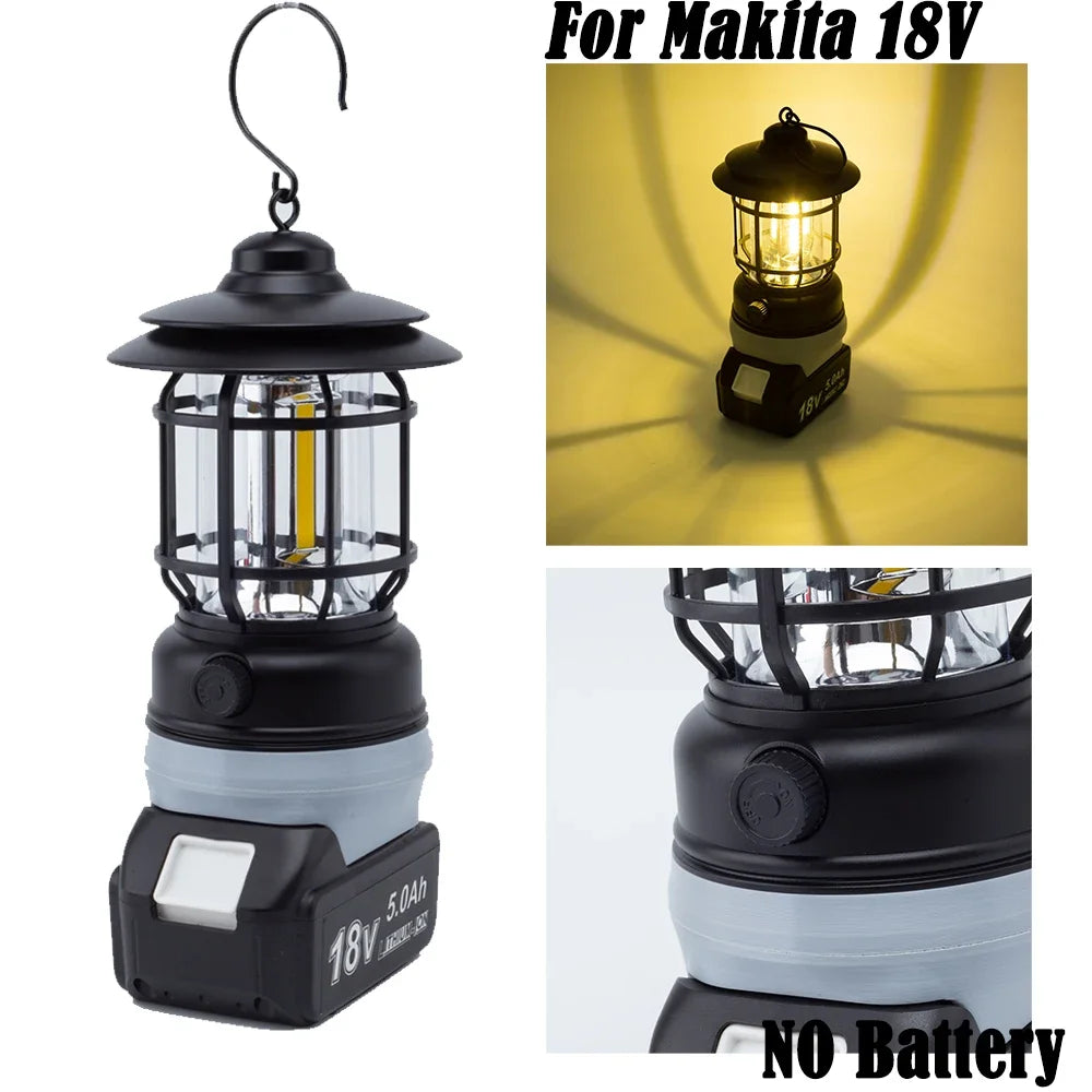 Portable LED Work Light For Makita 18V BL Lithium Battery Outdoor Camping Lantern Fishing Camping Tent Light(No Battery)