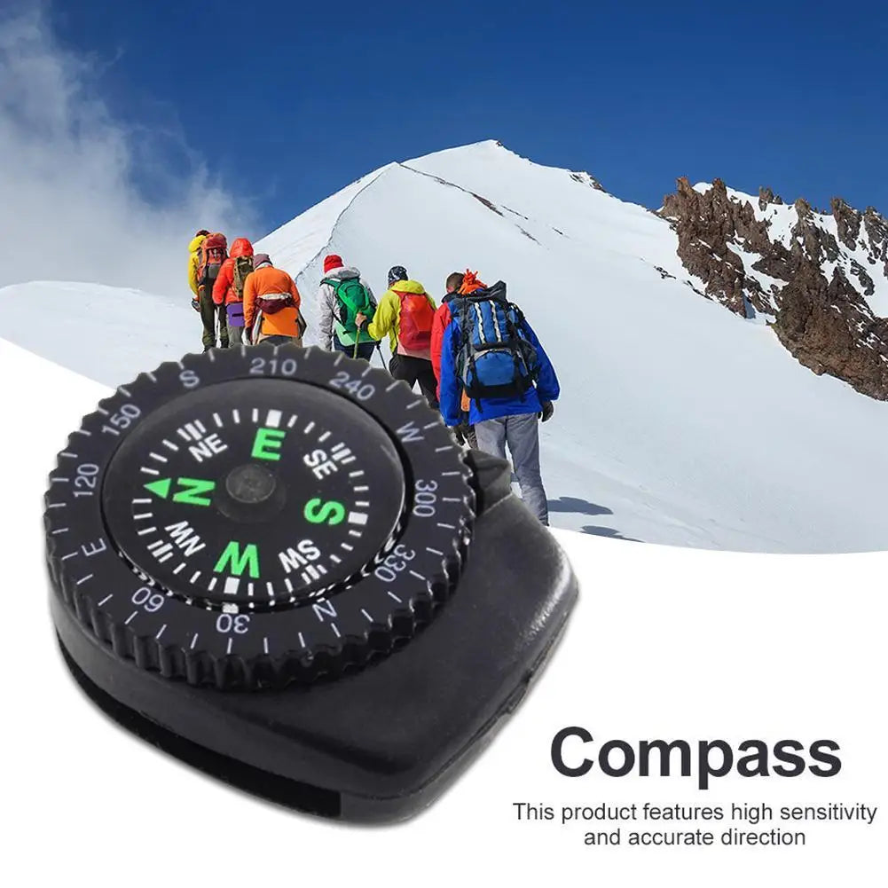 Portable Compass Watch Band for Paracord Bracelet Survival Mini Navigation Compass Watch Outdoor Hiking Camping Accessories