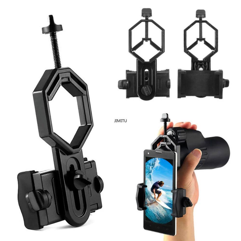 Universal Cell Phone Adapter Clip Mount Binocular Monocular Spotting Scope Telescope Phone Holder Support Eyepiece