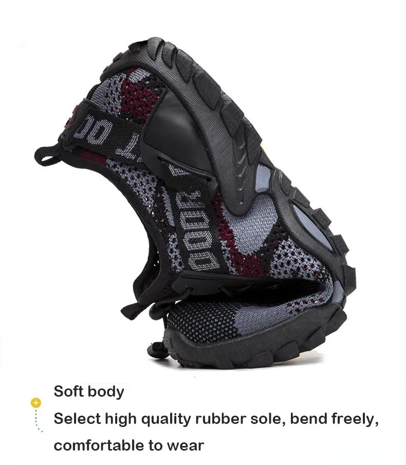 Oulylan Climbing Shoes Mountain Outdoor Non-slip Hunting Male Comfy Sport Trail Soft Men Outdoor Hiking Trekking Shoes