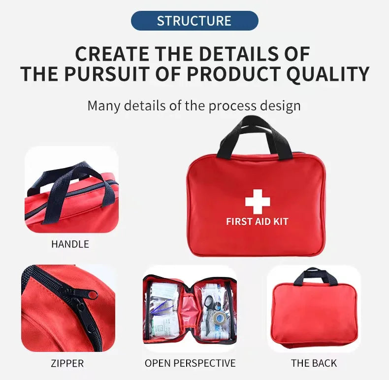 First Aid Kit, Multi-purpose Emergency Medical Portable Medical Bag, Outdoor Multi-functional First Aid Bag Home Emergency Bag