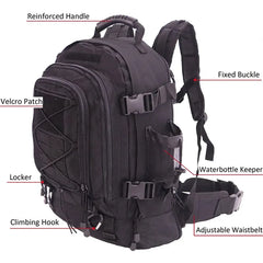 Tactical Backpack for Men 60L Molle Assault Rucksack Heavy Duty Waterproof Large Capacity Bug Out Bag for Hiking Camping Hunting