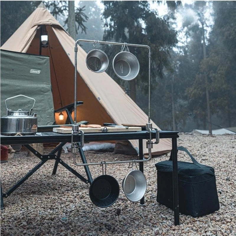 Outdoor IGT Table Accessories Portable Expandable Desktop Frame Camping Light Pole Stand Stainless Steel Desktop IGT Accessories