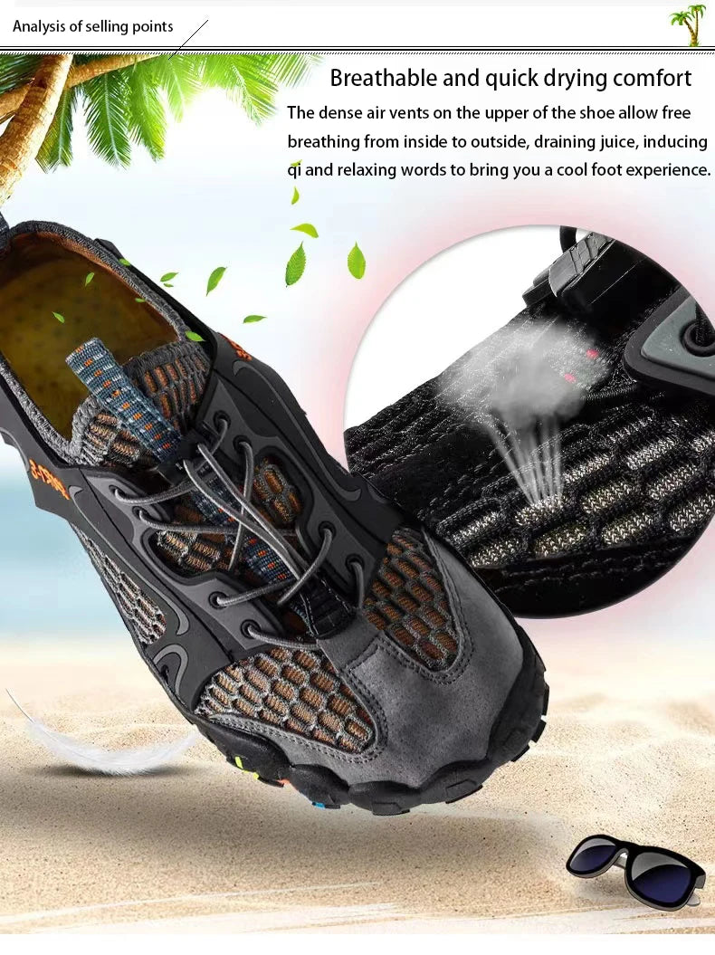 Men's Water Shoes Quick Dry Non-slip Swimming Beach Casual Shoes Fitness River Sports Cycling Rock Climbing Shoes