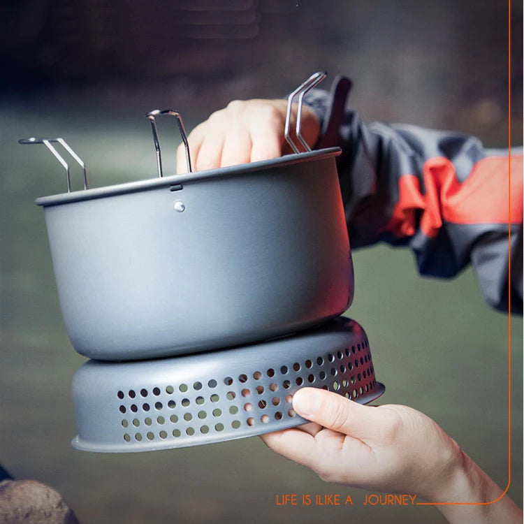 Bulin Multipurpose Outdoor Alcohol/Gas Stove With Cookware Pot for Camping and Hiking Survival