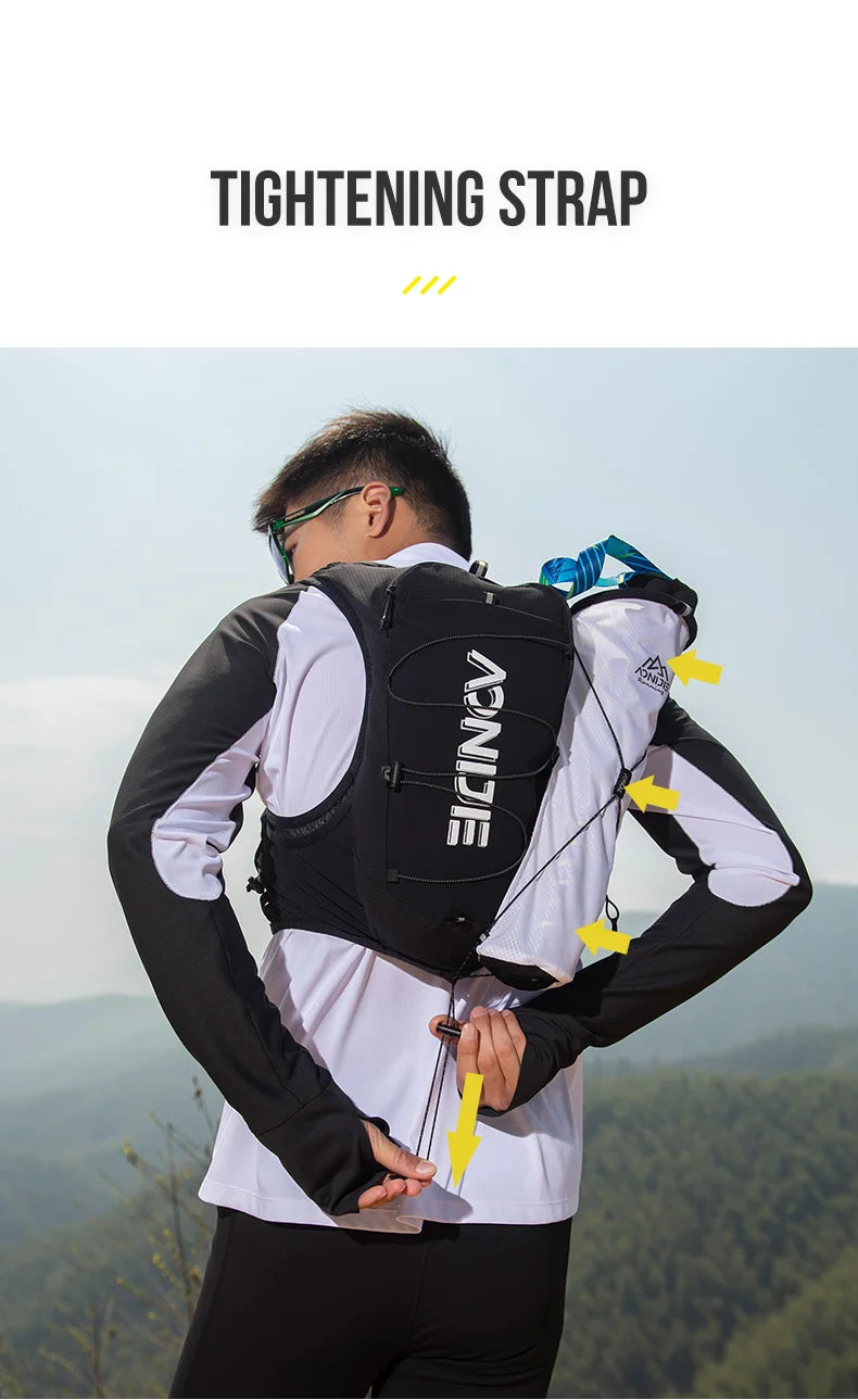 AONIJIE Lightweight External Hiking Pole Storage Bag Fish Bone Pocket Opening Tightening Buggy Bag Trekking Poles Accessories