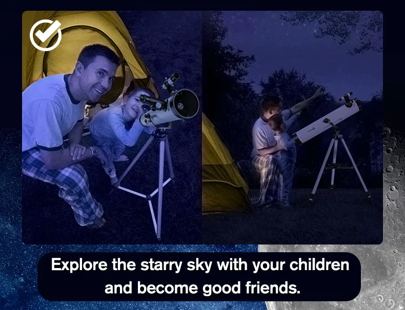 76700 Professional Astronomical Telescope 875x Kids Adults Reflector Spotting Scope Monocular 114mm Camping Equipment Kids Gifts